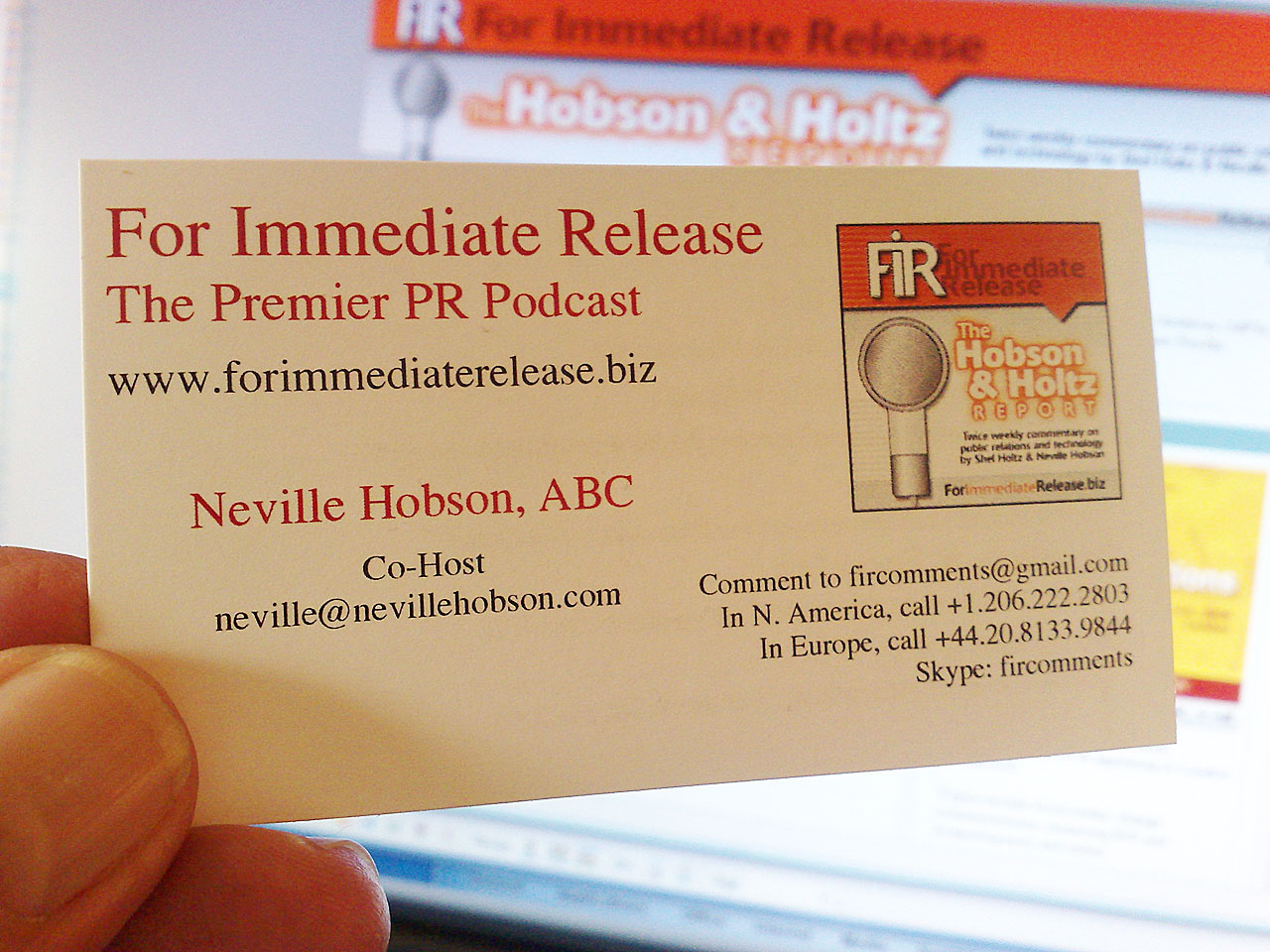 FIR podcast business card