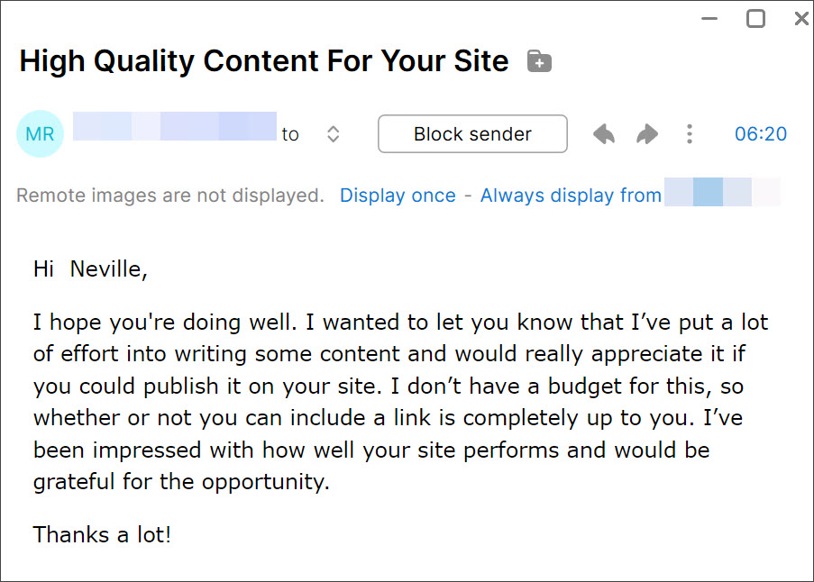 High quality content for your site...