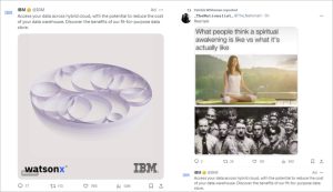 IBM ads on X